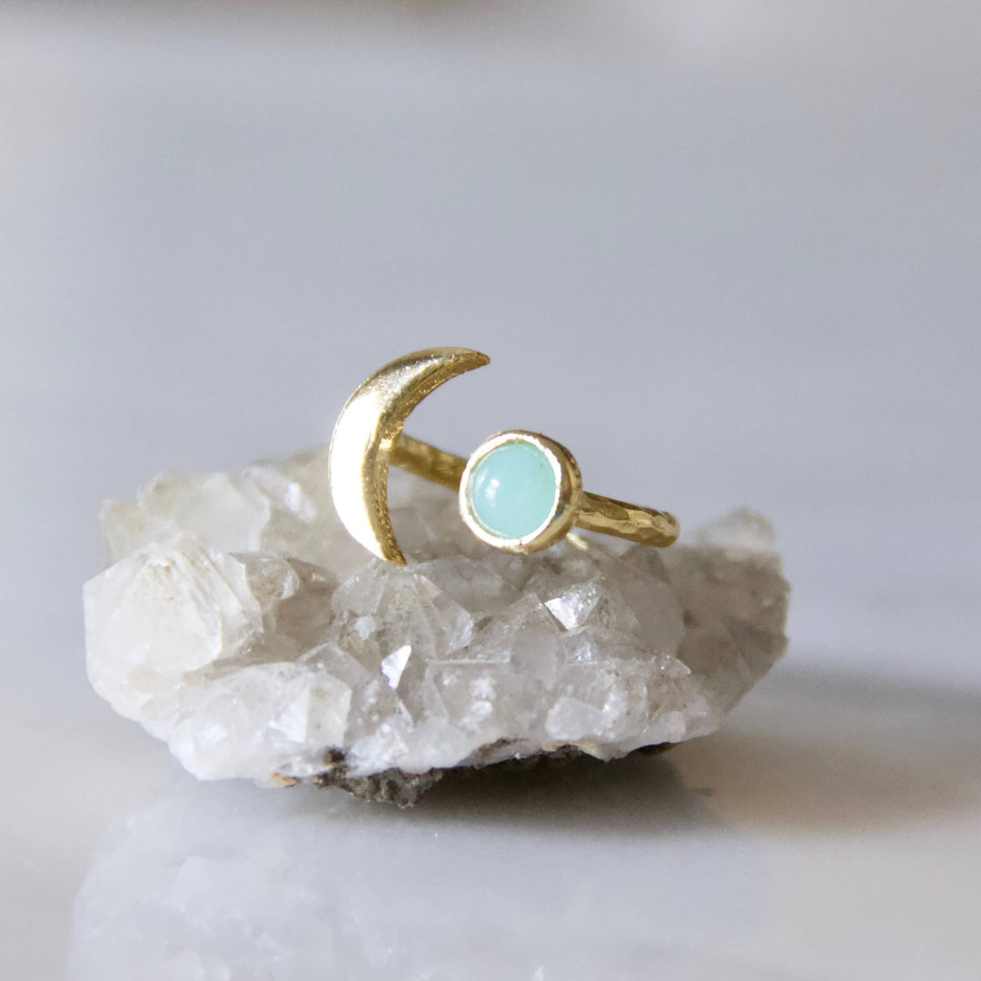 Mesa Blue - Amazonite Sun and Moon Ring: Sun ring - Hello Beautiful Boutique