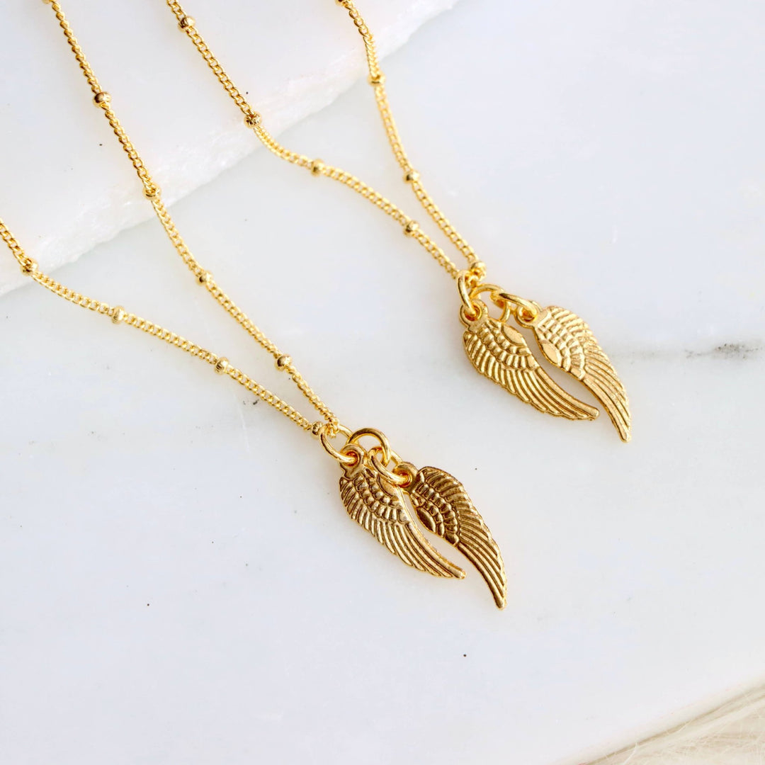 Mesa Blue - Angel Wing Necklace - Hello Beautiful Boutique
