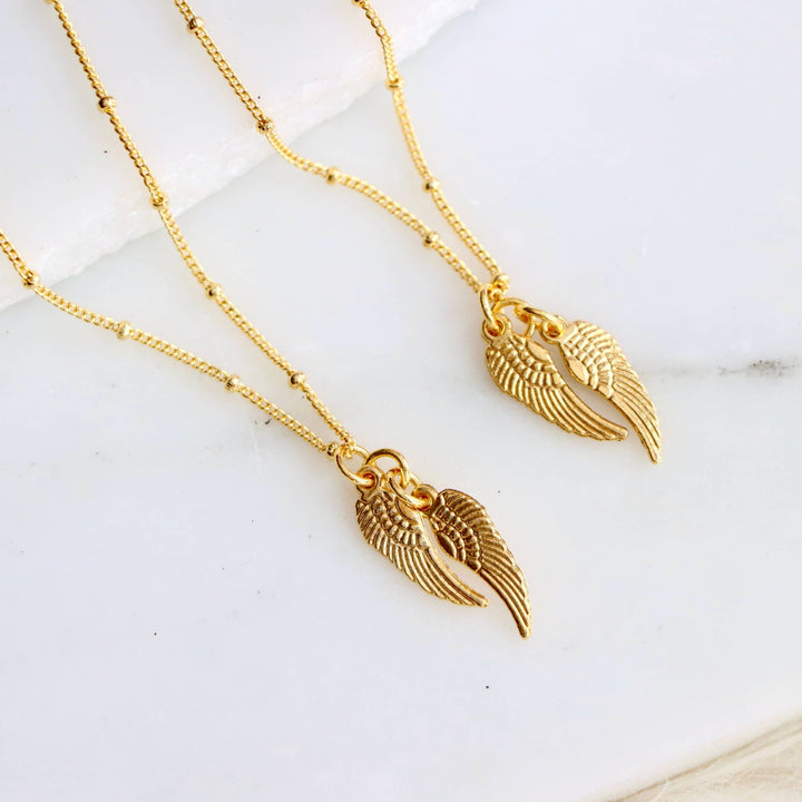 Mesa Blue - Angel Wing Necklace - Hello Beautiful Boutique