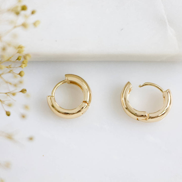 Mesa Blue - Chubby Hoop Earrings: SILVER - Hello Beautiful Boutique