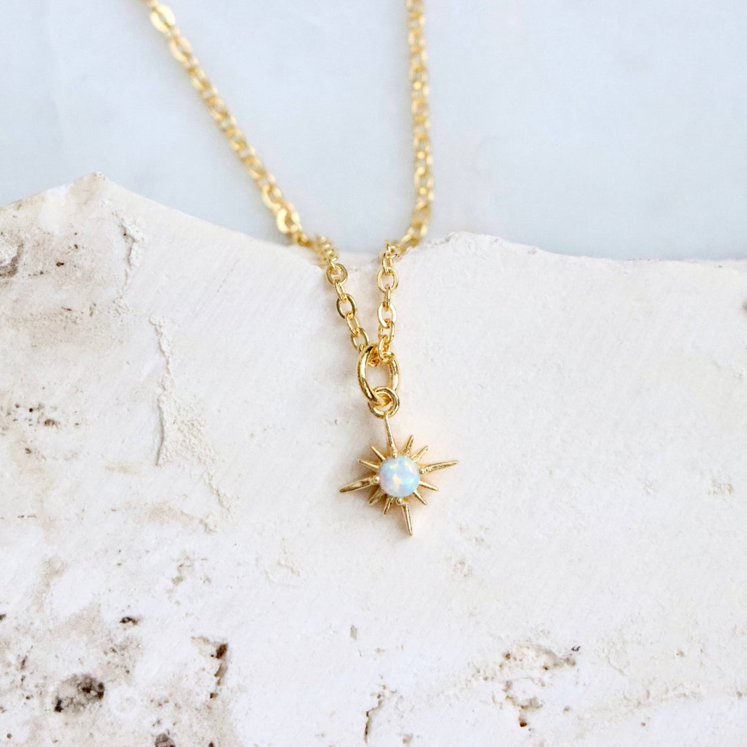 Mesa Blue - Opal North Star Necklace - Hello Beautiful Boutique