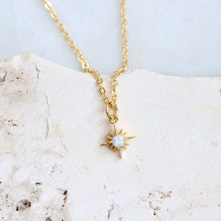 Mesa Blue - Opal North Star Necklace - Hello Beautiful Boutique