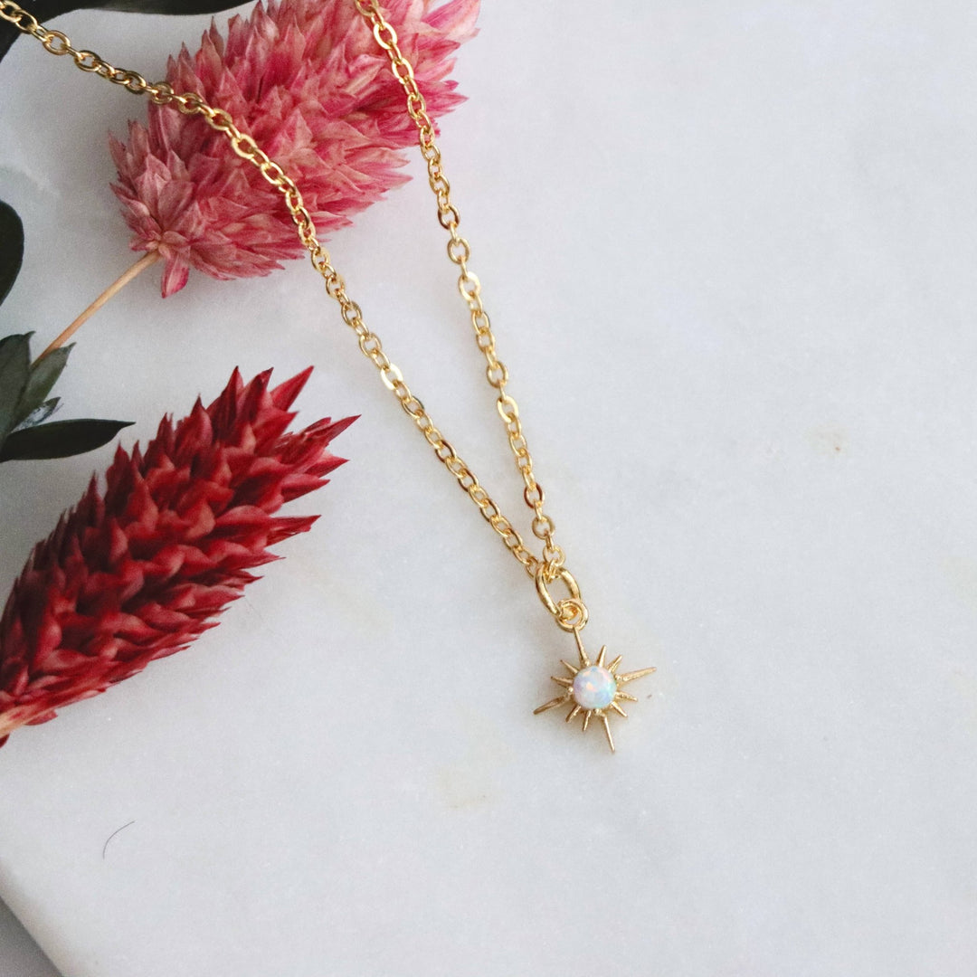 Mesa Blue - Opal North Star Necklace - Hello Beautiful Boutique