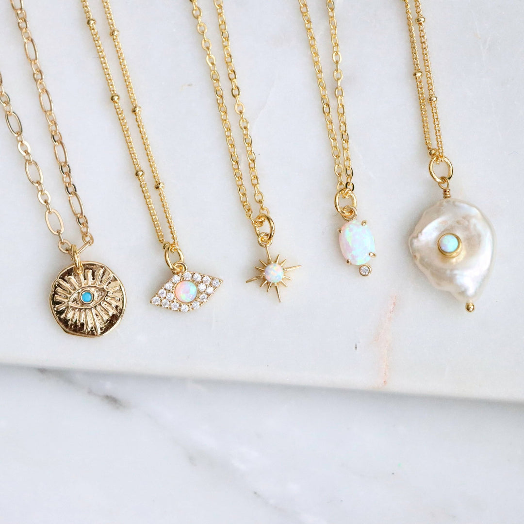 Mesa Blue - Opal North Star Necklace - Hello Beautiful Boutique