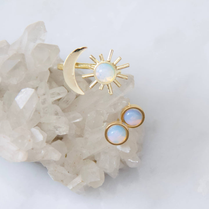 Mesa Blue - Opalite Sun and Moon Ring - Hello Beautiful Boutique