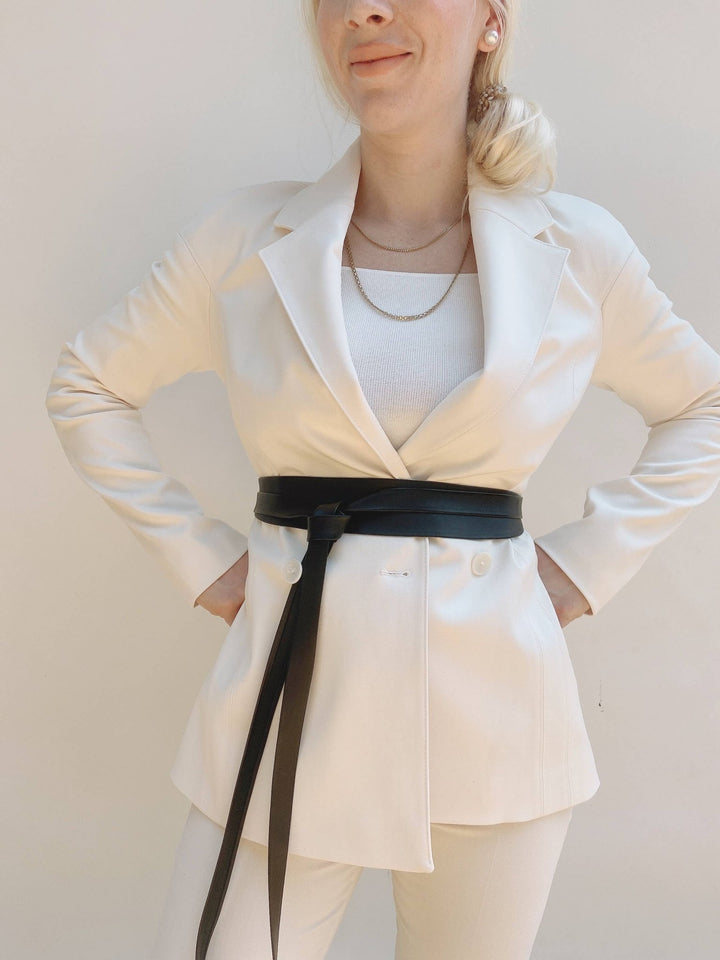 Midi Wrap Belt - Black - Hello Beautiful Boutique