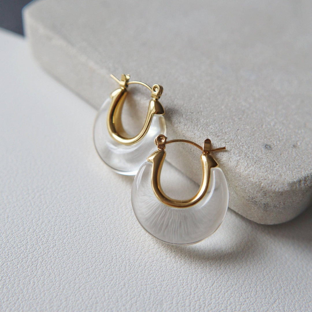 Millie Acrylic Hoops - Hello Beautiful Boutique
