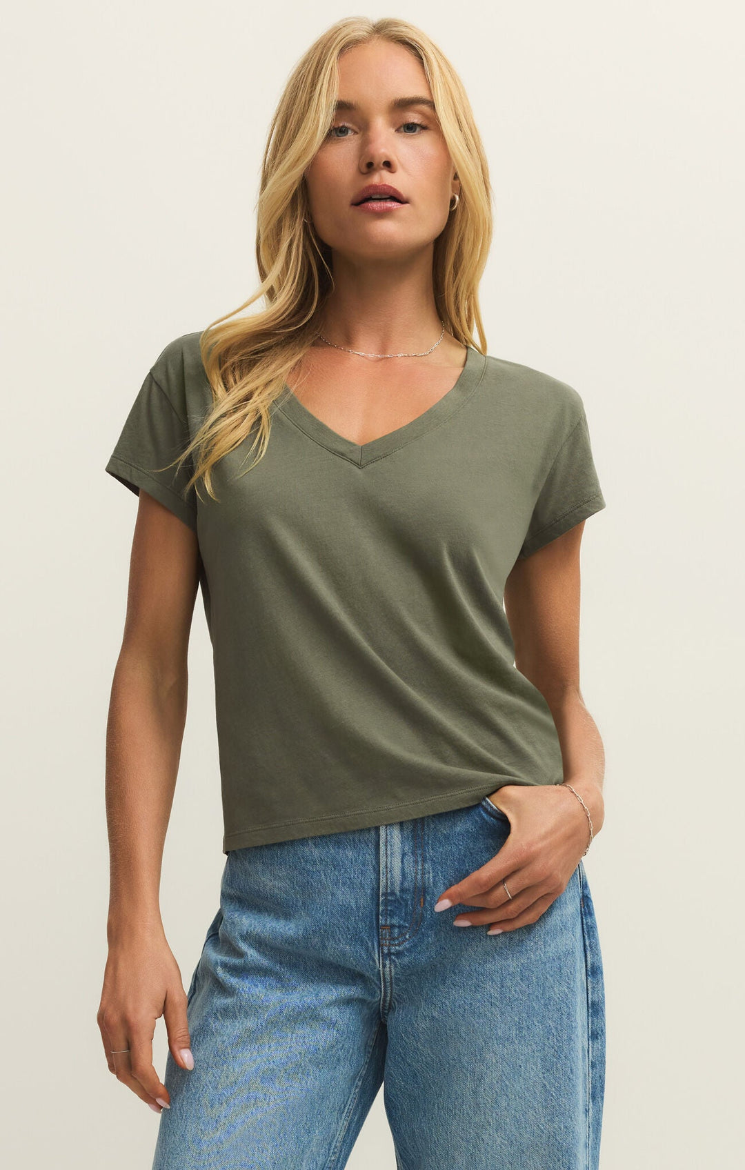 Modern V neck Tee - Hello Beautiful Boutique