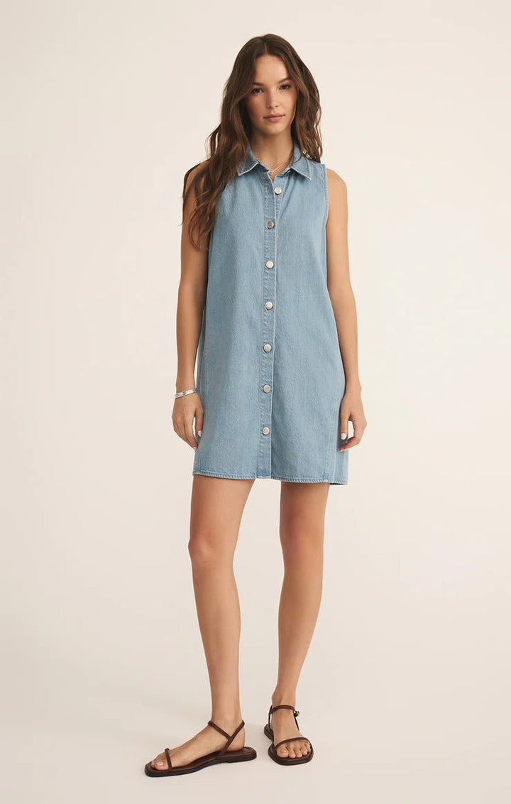 New Day Twill Mini Dress - Hello Beautiful Boutique
