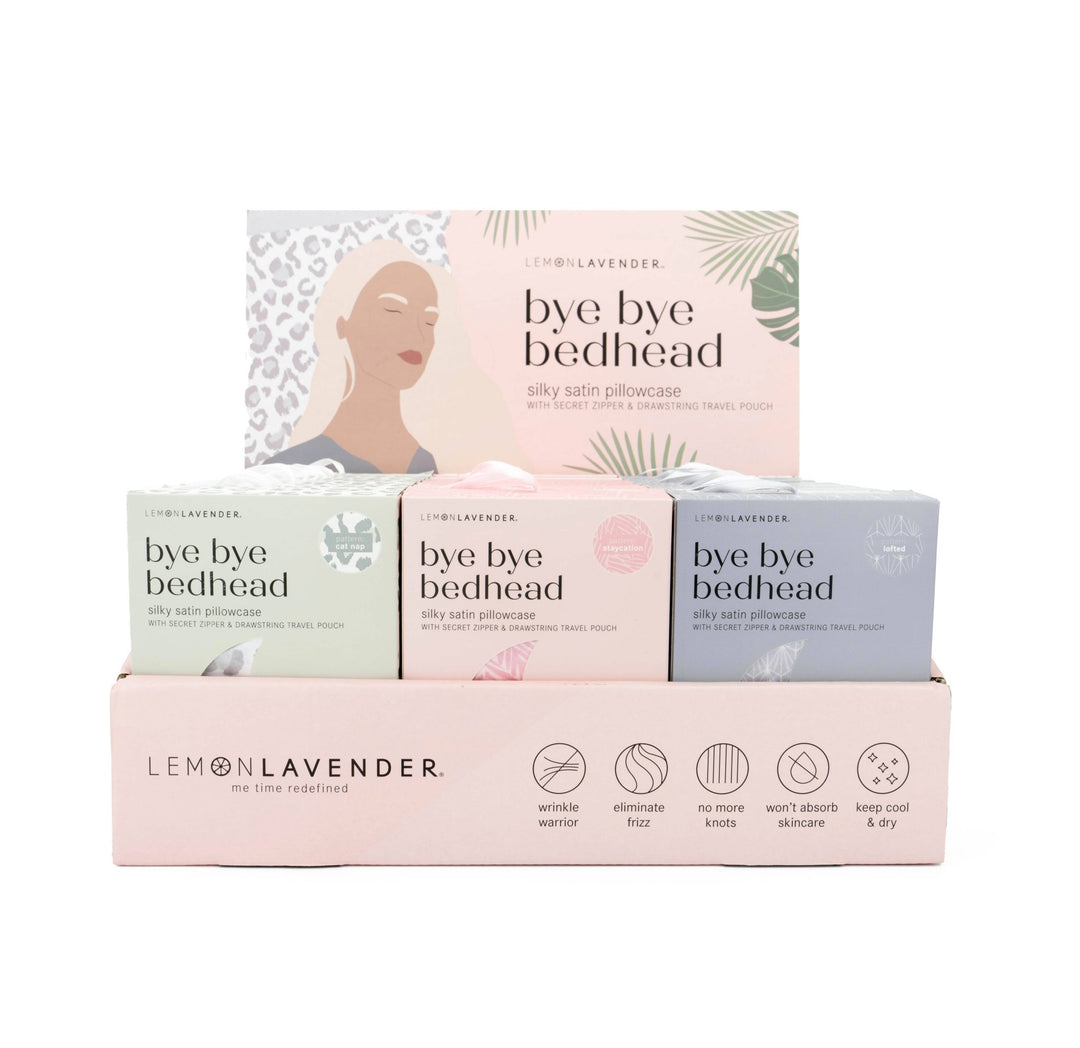 No More Bed Head! Lemon Lavender Satin Pillowcase - Hello Beautiful Boutique