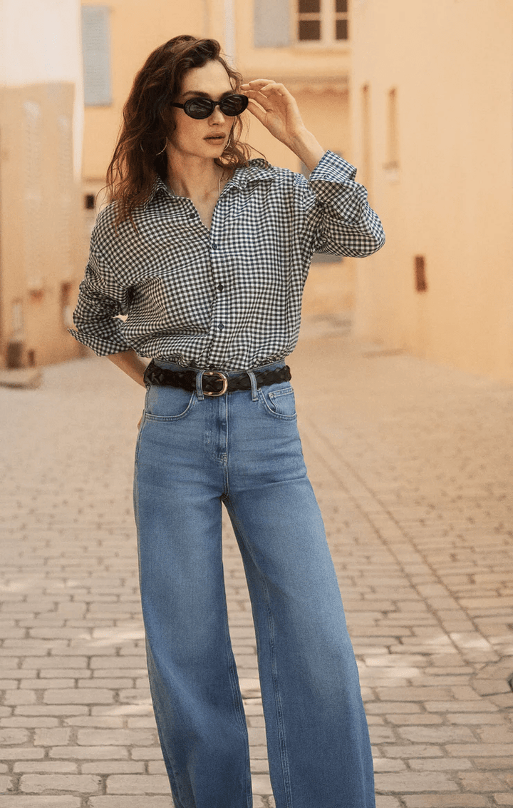 Nova High Rise Wide Leg Denim Pant - Hello Beautiful Boutique