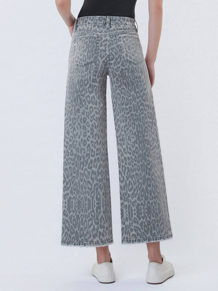 Olivia Leopard Print Crop Wide Leg - Hello Beautiful Boutique
