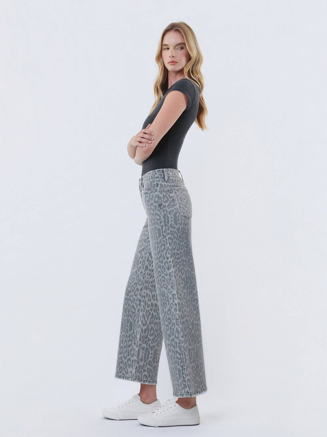 Olivia Leopard Print Crop Wide Leg - Hello Beautiful Boutique