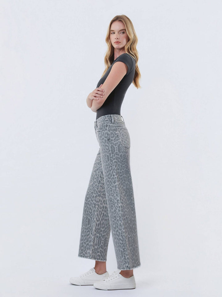 Olivia Leopard Print Crop Wide Leg - Hello Beautiful Boutique