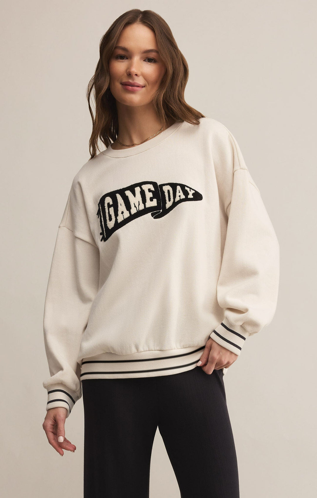 Oversized Let's Go Sweatshirt - Hello Beautiful Boutique