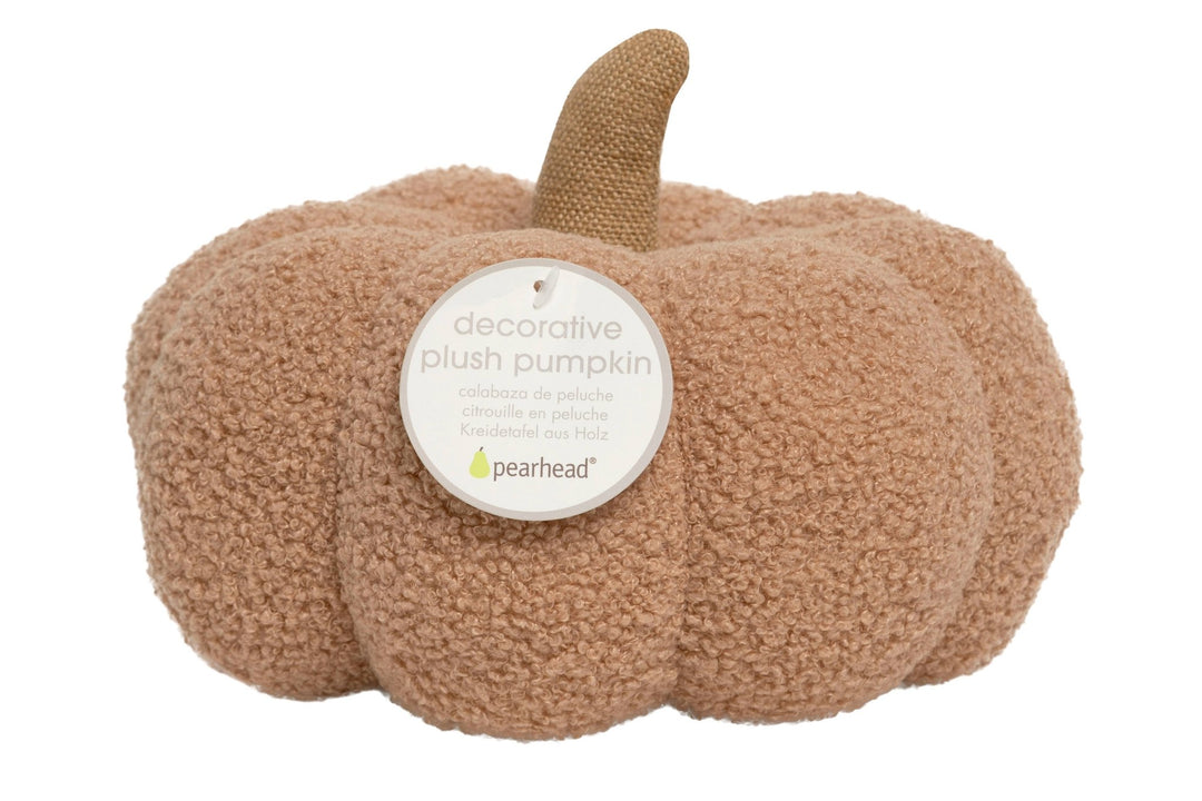 Pearhead - Beige Sherpa Pumpkin Pillow, Fall Decor - Hello Beautiful Boutique