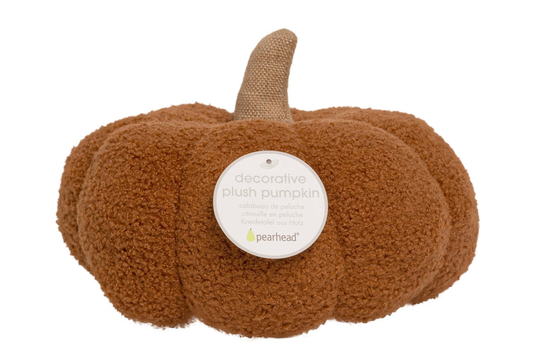 Pearhead - Rust Sherpa Pumpkin Pillow, Fall Decor - Hello Beautiful Boutique