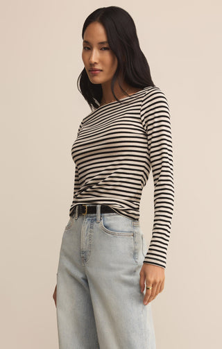 Pristine Striped Tee - Hello Beautiful Boutique