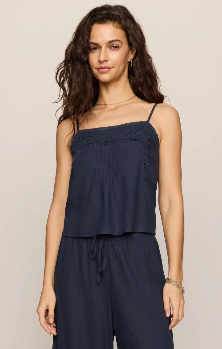 Lille Embroidered Woven Tank