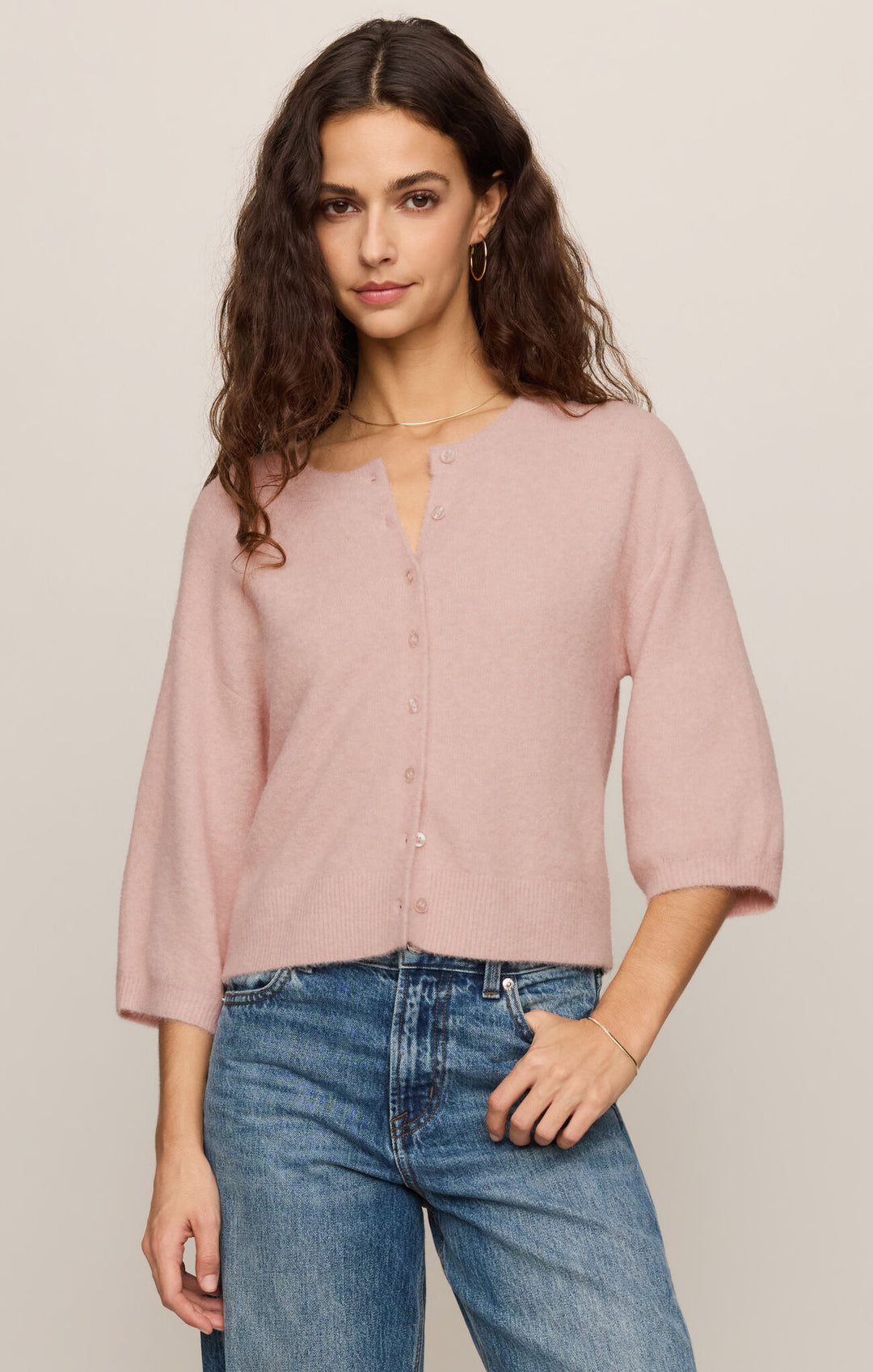 Valor Cropped 3/4 Sleeve Cardigan