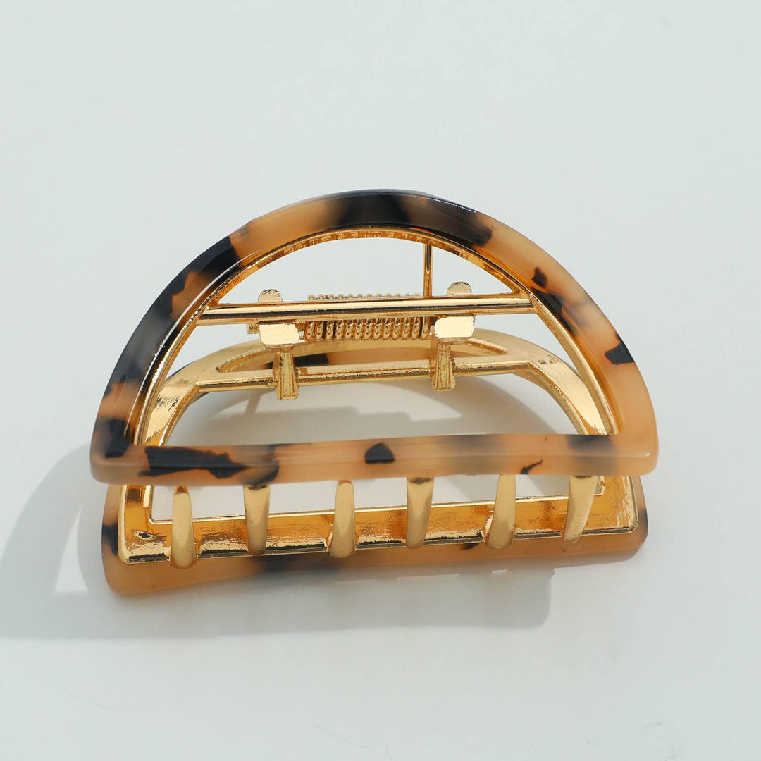 Rosalie Classic Small Half Moon Metal Claw Clip: Assorted - Hello Beautiful Boutique