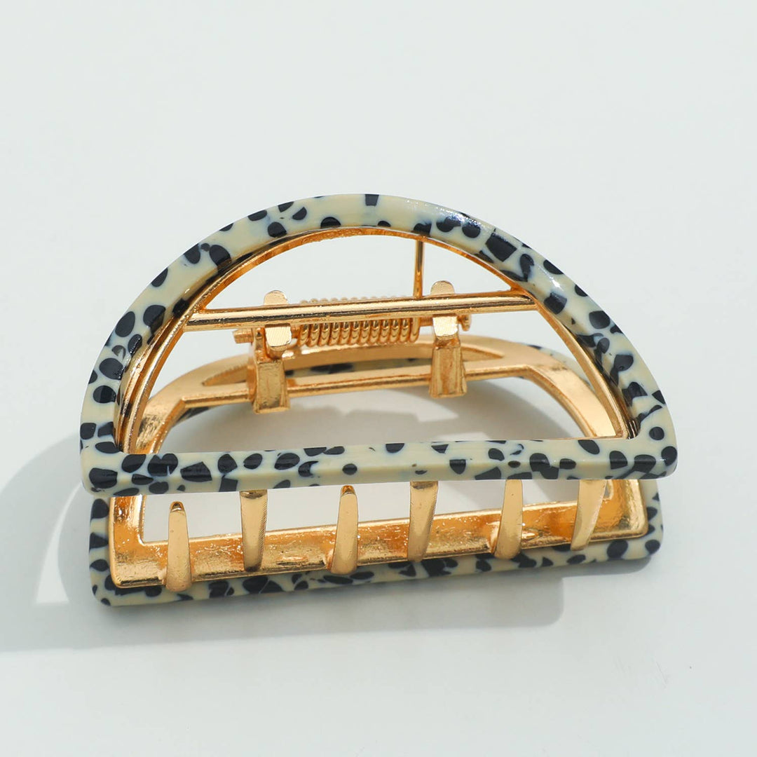 Rosalie Classic Small Half Moon Metal Claw Clip: Assorted - Hello Beautiful Boutique