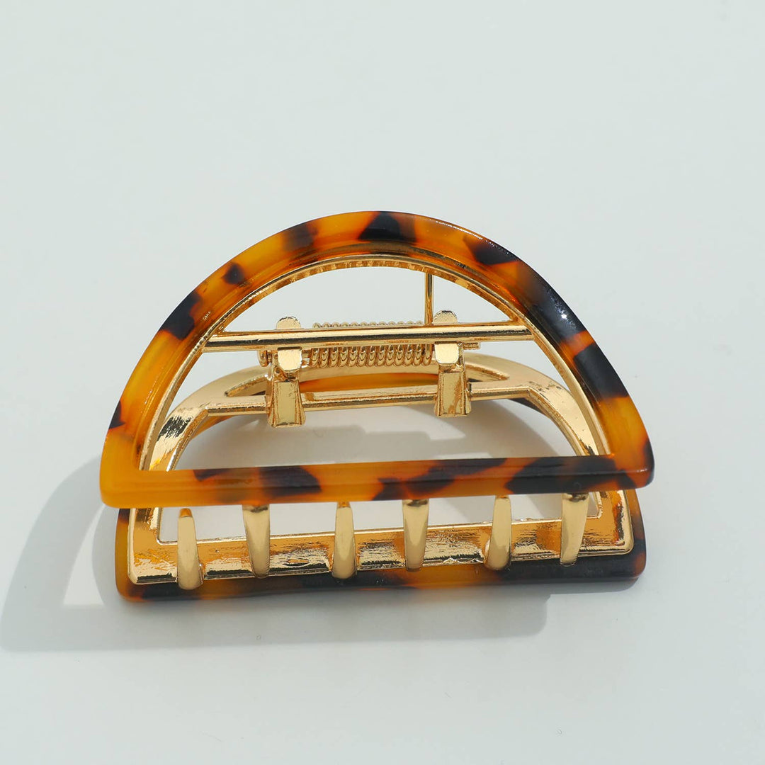 Rosalie Classic Small Half Moon Metal Claw Clip: Assorted - Hello Beautiful Boutique