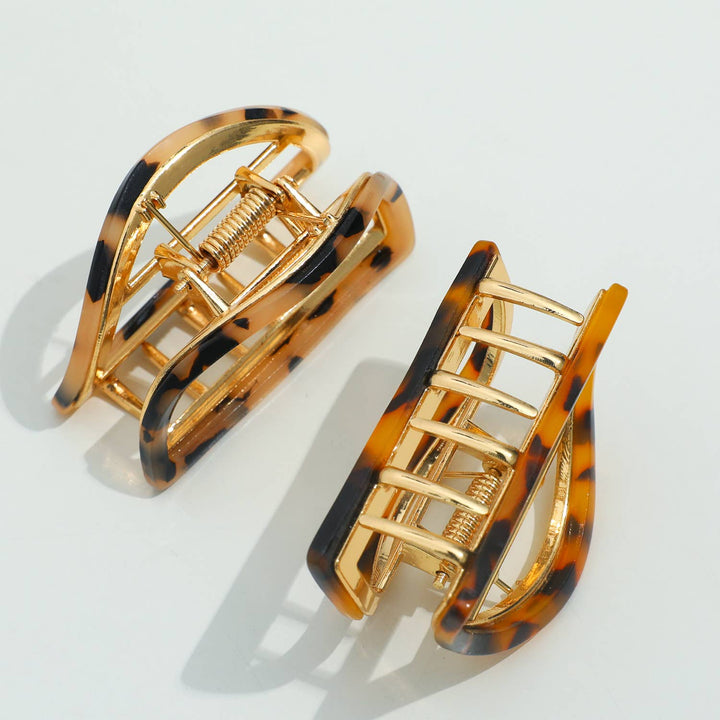 Rosalie Classic Small Half Moon Metal Claw Clip: Assorted - Hello Beautiful Boutique