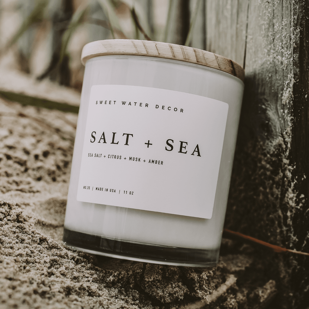 Salt and Sea 11 oz Soy Candle - Hello Beautiful Boutique