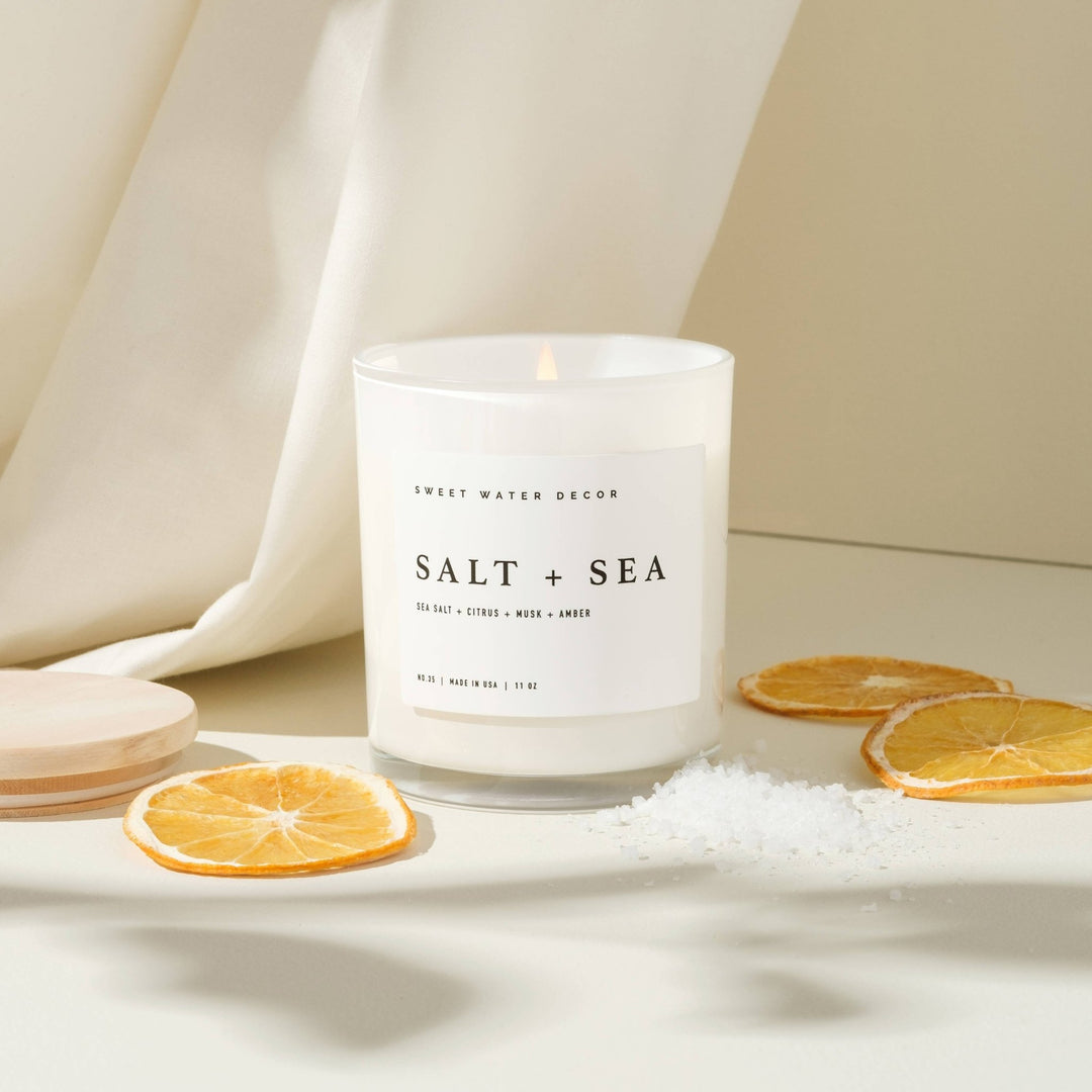 Salt and Sea 11 oz Soy Candle - Hello Beautiful Boutique