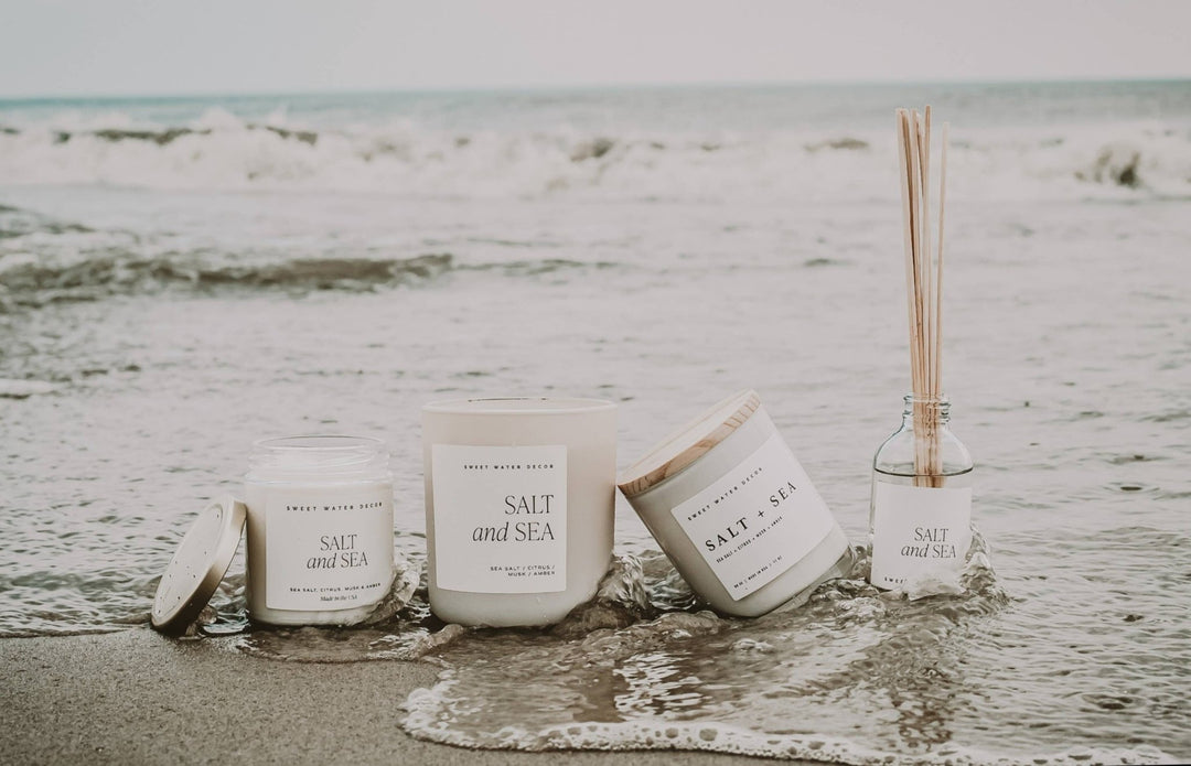 Salt and Sea 11 oz Soy Candle - Hello Beautiful Boutique