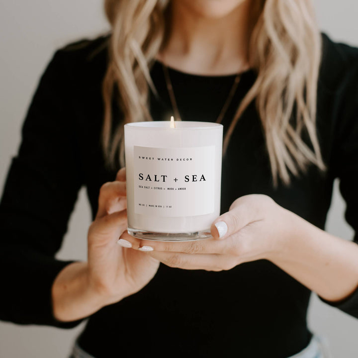 Salt and Sea 11 oz Soy Candle - Hello Beautiful Boutique