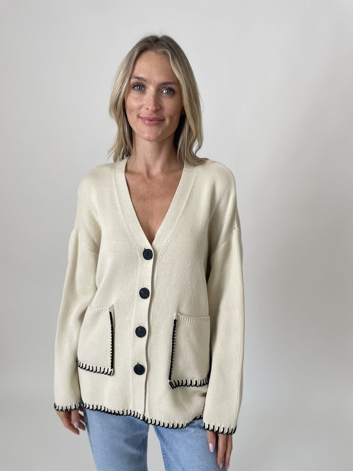 Setauket Stitched Cardigan - Hello Beautiful Boutique