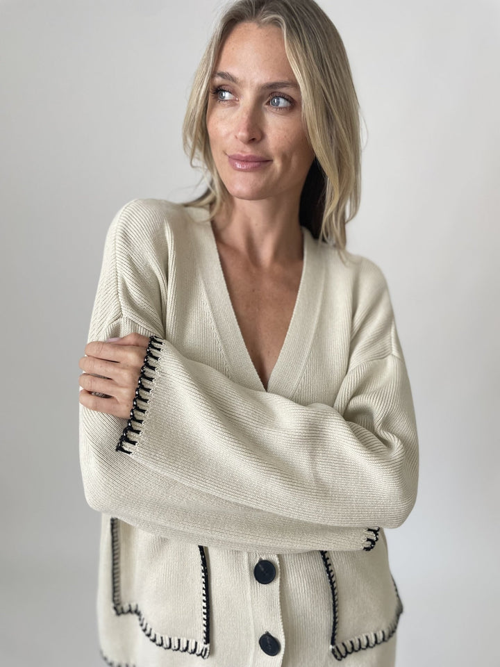 Setauket Stitched Cardigan - Hello Beautiful Boutique