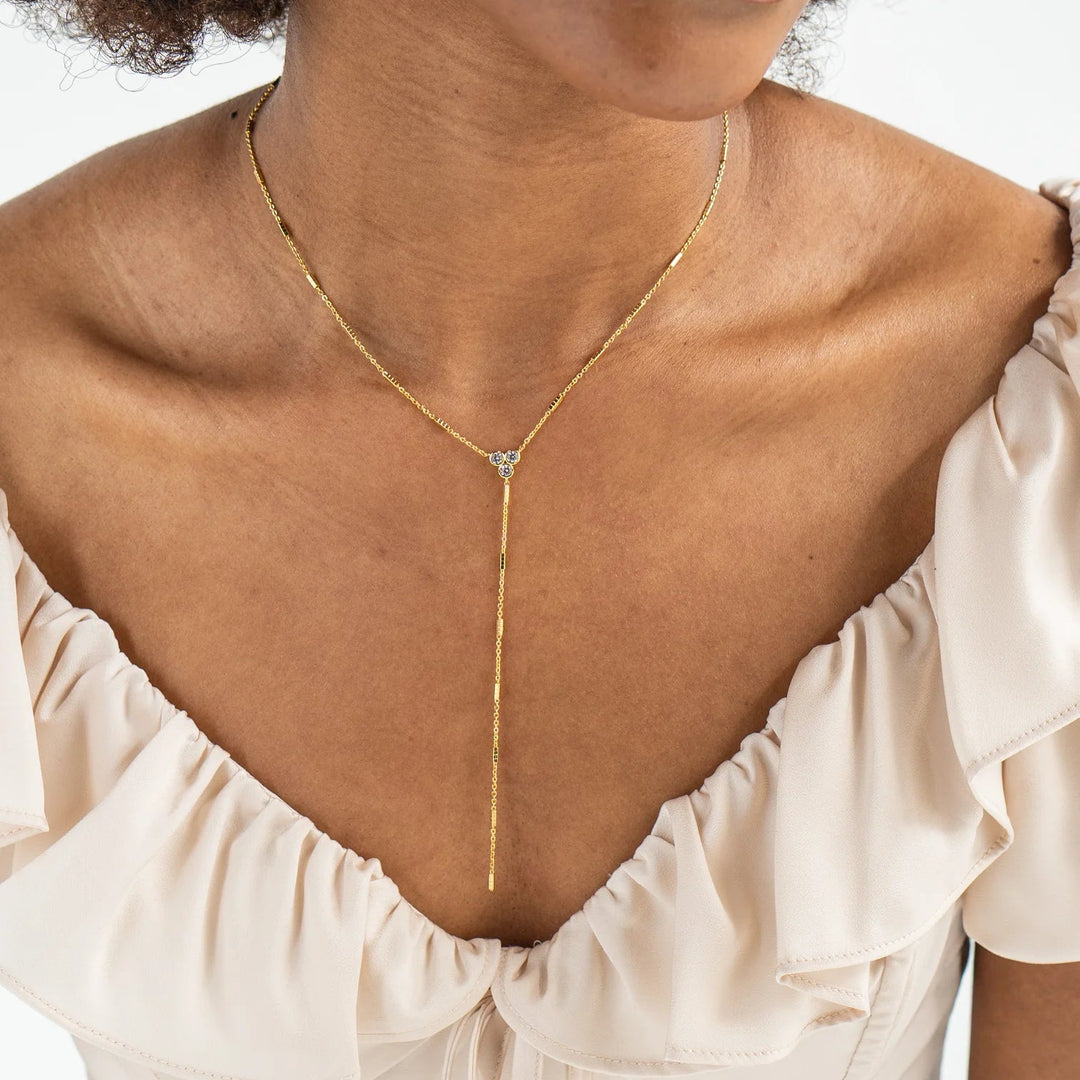 Shiny Lariat Necklace - Hello Beautiful Boutique