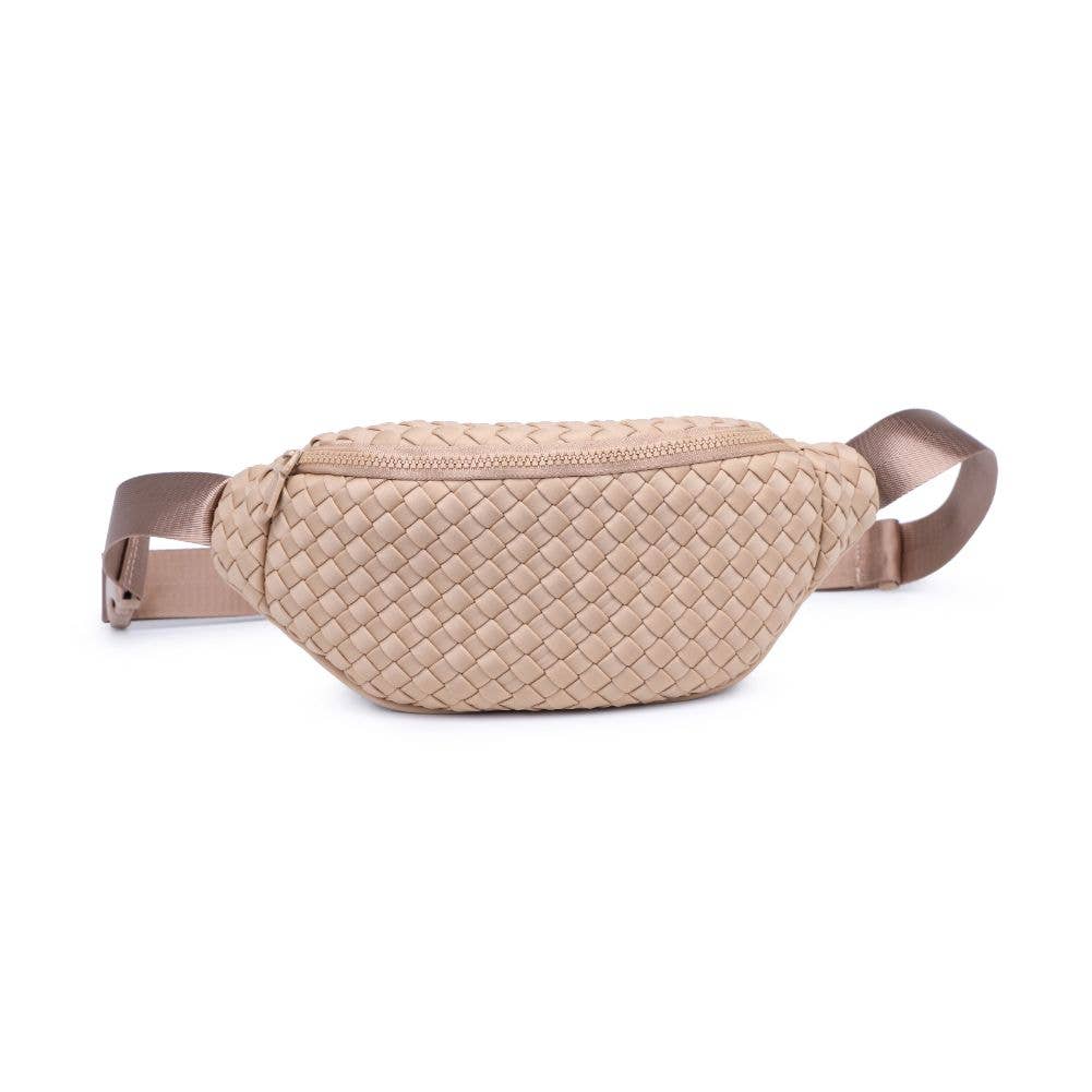 Sol and Selene - Aim High Woven Neoprene Belt Bag: Orange - Hello Beautiful Boutique
