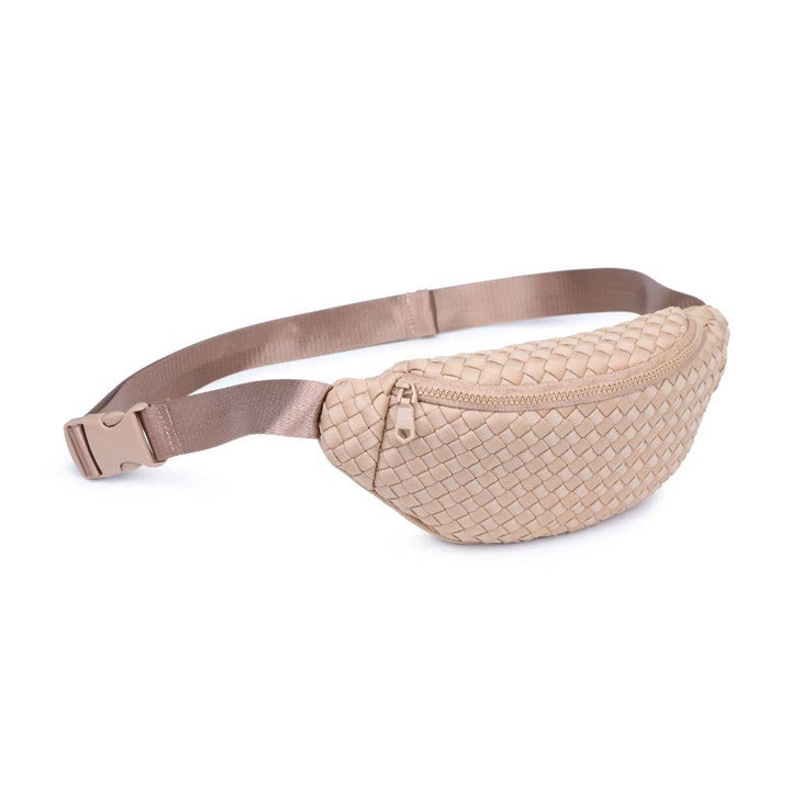 Sol and Selene - Aim High Woven Neoprene Belt Bag: Orange - Hello Beautiful Boutique