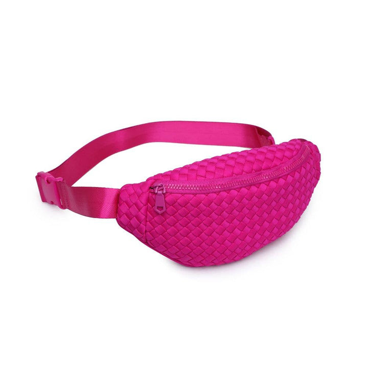 Sol and Selene - Aim High Woven Neoprene Belt Bag: Orange - Hello Beautiful Boutique