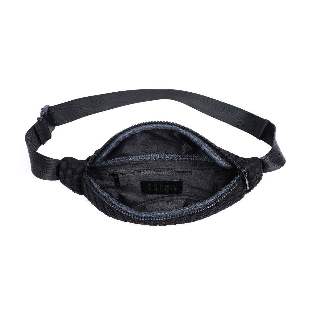Sol and Selene - Aim High Woven Neoprene Belt Bag: Orange - Hello Beautiful Boutique