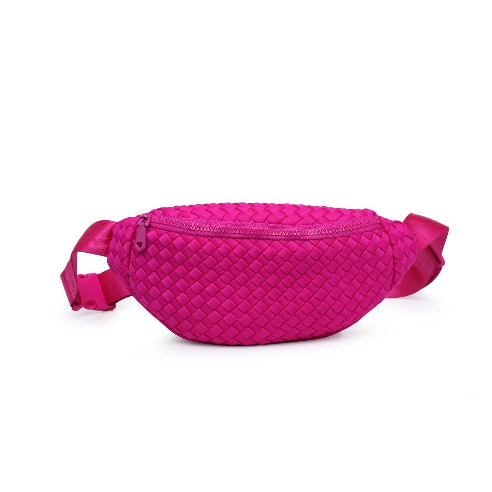 Sol and Selene - Aim High Woven Neoprene Belt Bag: Orange - Hello Beautiful Boutique
