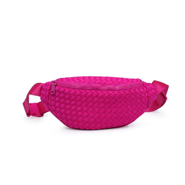 Sol and Selene - Aim High Woven Neoprene Belt Bag: Orange - Hello Beautiful Boutique