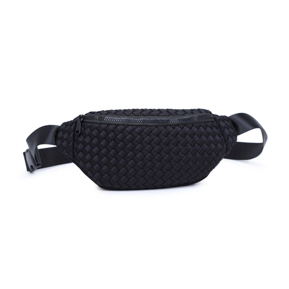 Sol and Selene - Aim High Woven Neoprene Belt Bag: Orange - Hello Beautiful Boutique