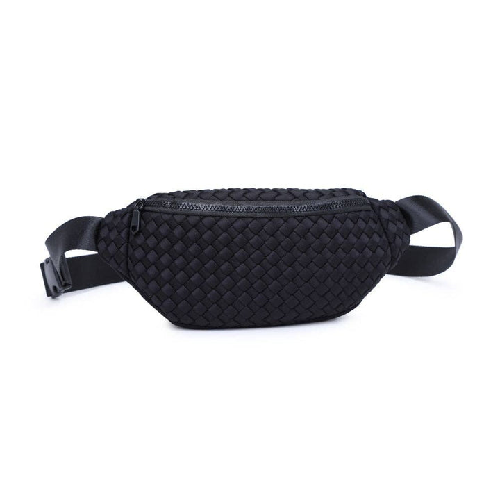Sol and Selene - Aim High Woven Neoprene Belt Bag: Orange - Hello Beautiful Boutique