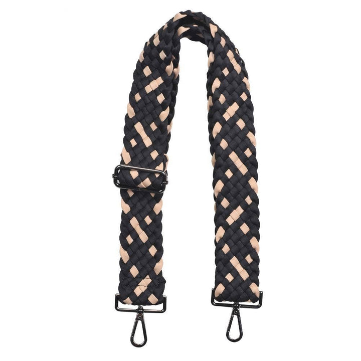 Sol and Selene - Prosperous  - Woven Neoprene Shoulder Strap: Black - Hello Beautiful Boutique