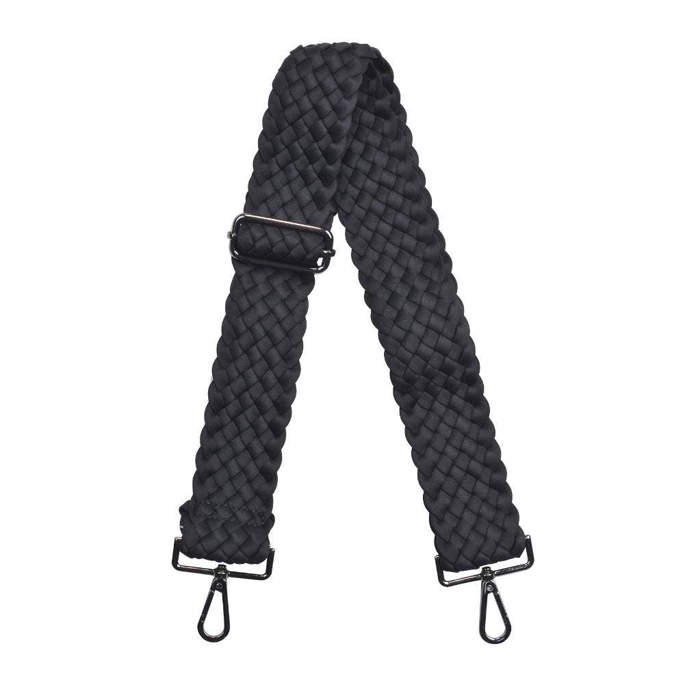 Sol and Selene - Prosperous  - Woven Neoprene Shoulder Strap: Black - Hello Beautiful Boutique