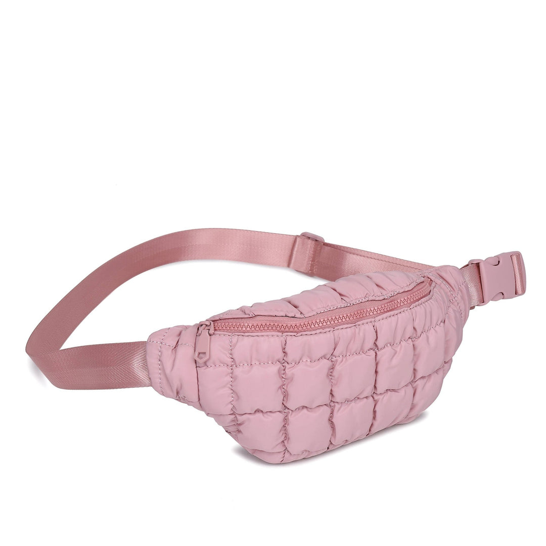 Sol and Selene - Resurgence - Quilted Puffer Nylon Belt Bag: Pistachio - Hello Beautiful Boutique