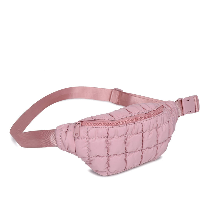 Sol and Selene - Resurgence - Quilted Puffer Nylon Belt Bag: Pistachio - Hello Beautiful Boutique