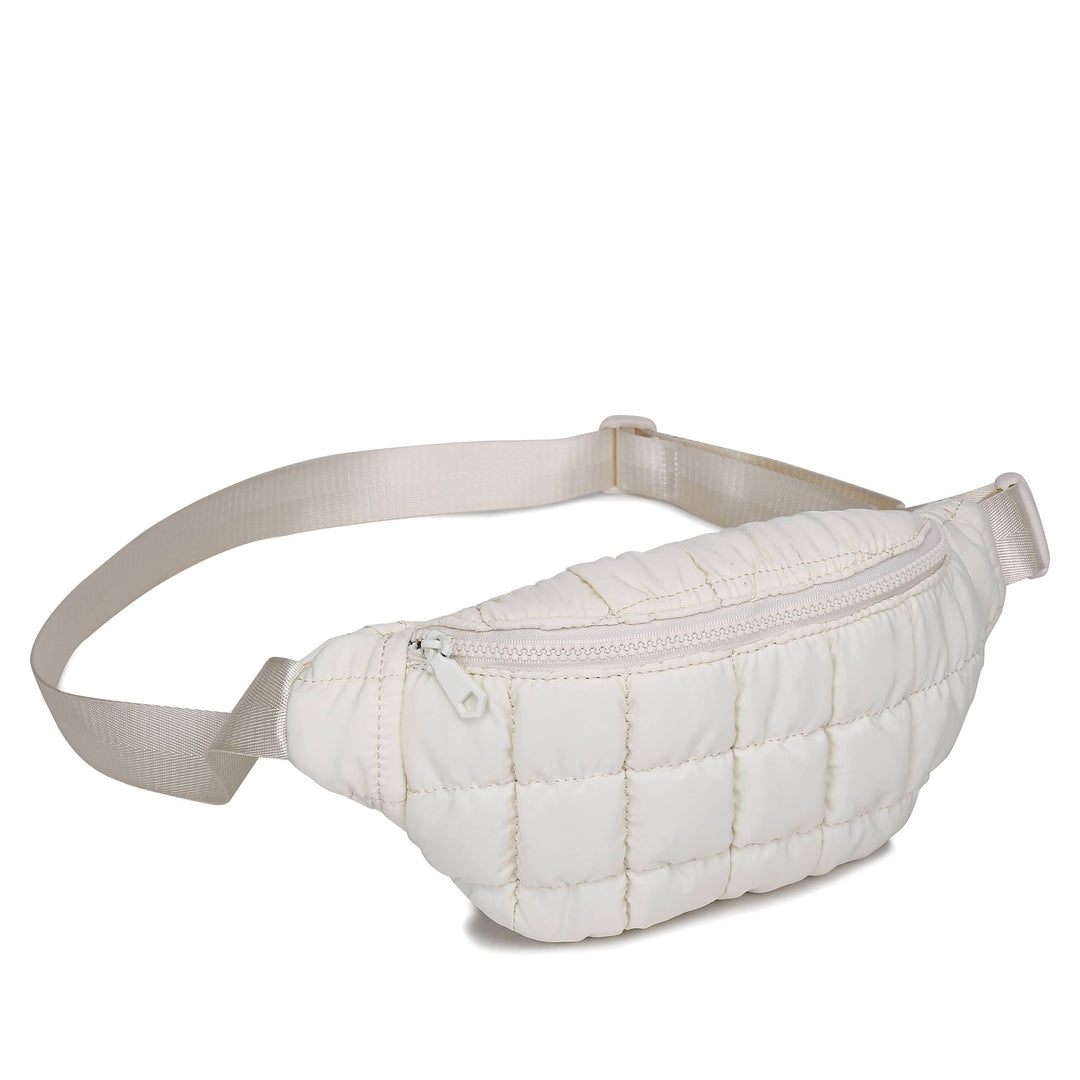 Sol and Selene - Resurgence - Quilted Puffer Nylon Belt Bag: Pistachio - Hello Beautiful Boutique