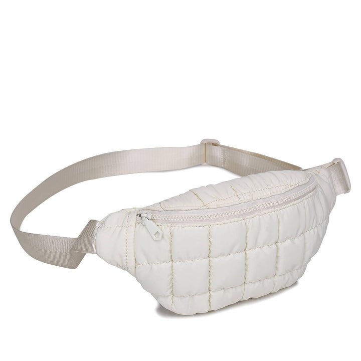 Sol and Selene - Resurgence - Quilted Puffer Nylon Belt Bag: Pistachio - Hello Beautiful Boutique