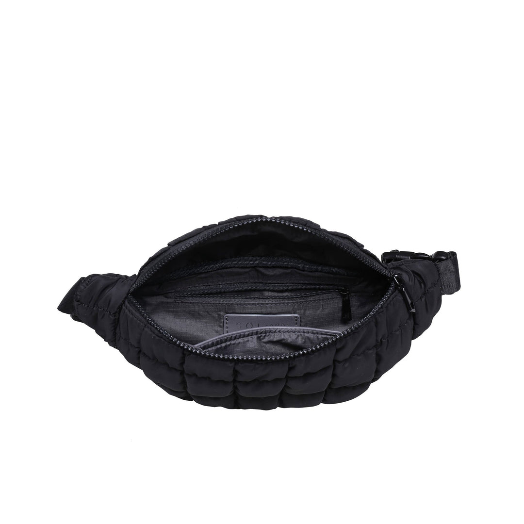 Sol and Selene - Resurgence - Quilted Puffer Nylon Belt Bag: Pistachio - Hello Beautiful Boutique